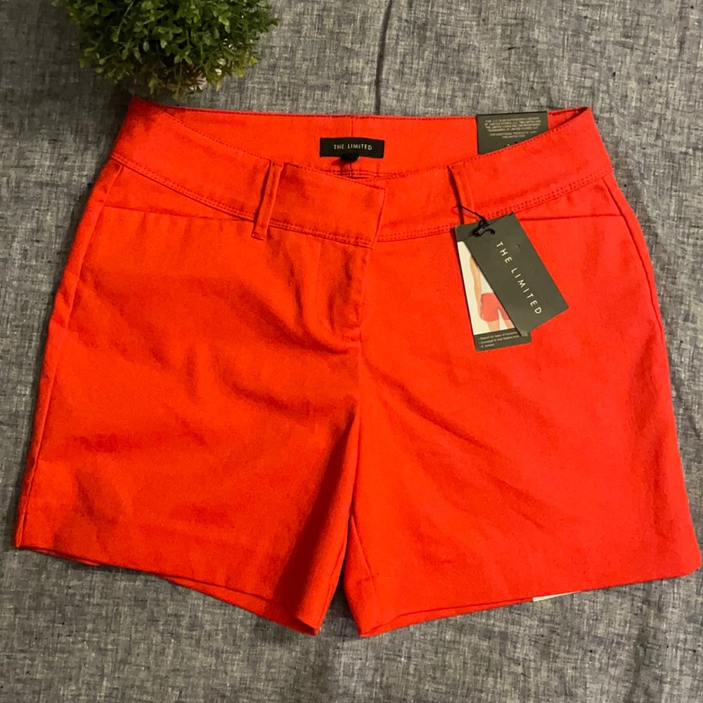 The Limited red tailored shorts